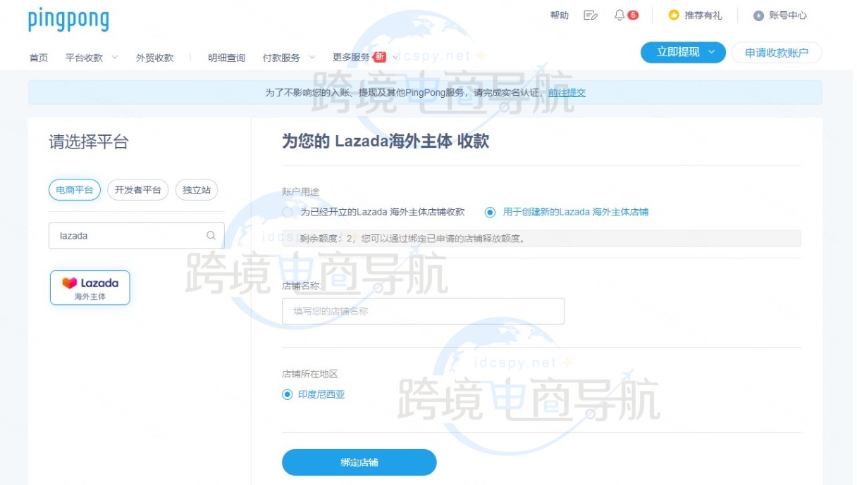 Lazada海外主体